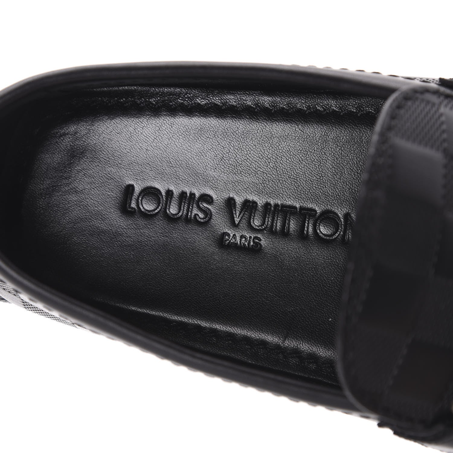 Louis Vuitton Damier Graphite Mens Hockenheim Moccasin Loafers 6 Onyx 7 of 9