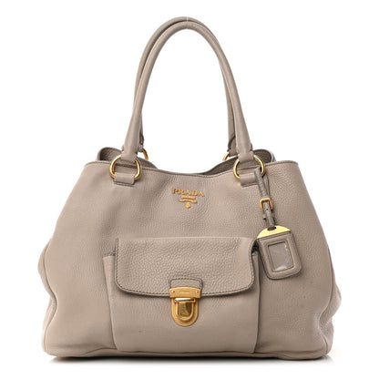 Prada Vitello Daino Pocket Tote Argilla 1 of 20