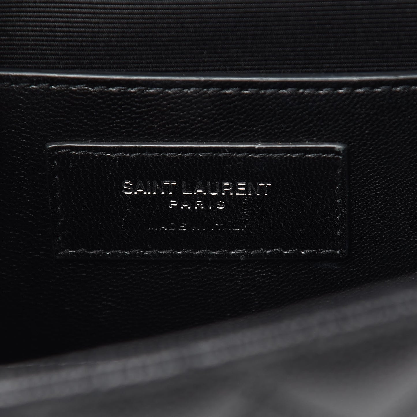 Grain De Poudre Textured Mixed Matelasse Triquilt Medium Monogram Satchel Black