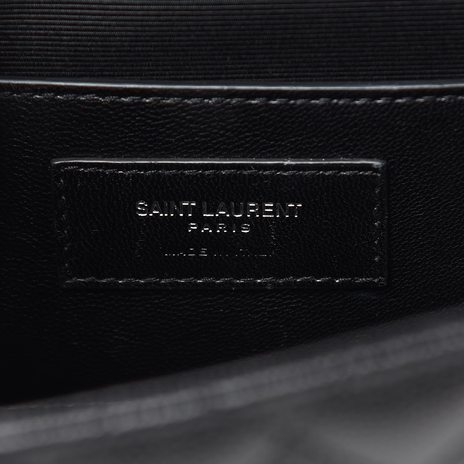 Saint Laurent Grain De Poudre Textured Mixed Matelasse Triquilt Medium Monogram Satchel Black 6 of 10