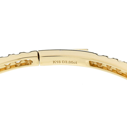 Parker & West by FASHIONPHILE 18K Yellow Gold Diamond 3.00ctw Pave Bangle Bracelet M 7 of 7