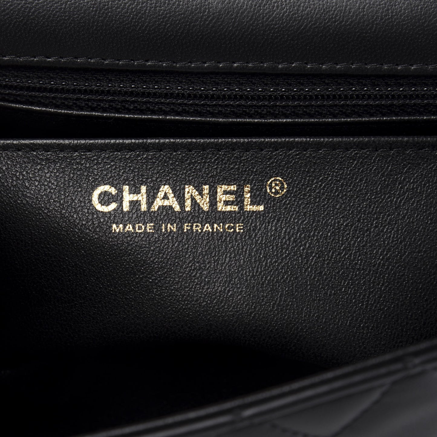 Lambskin Quilted Mini Rectangular Flap Black