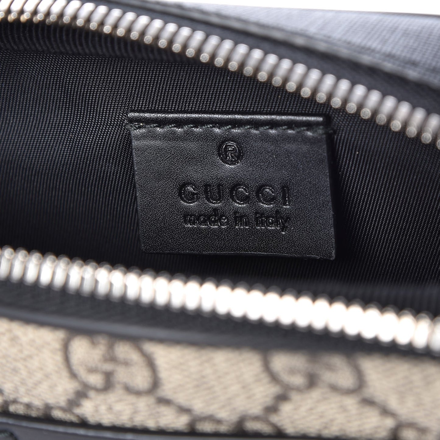 GG Supreme Monogram Web Belt Bag Black