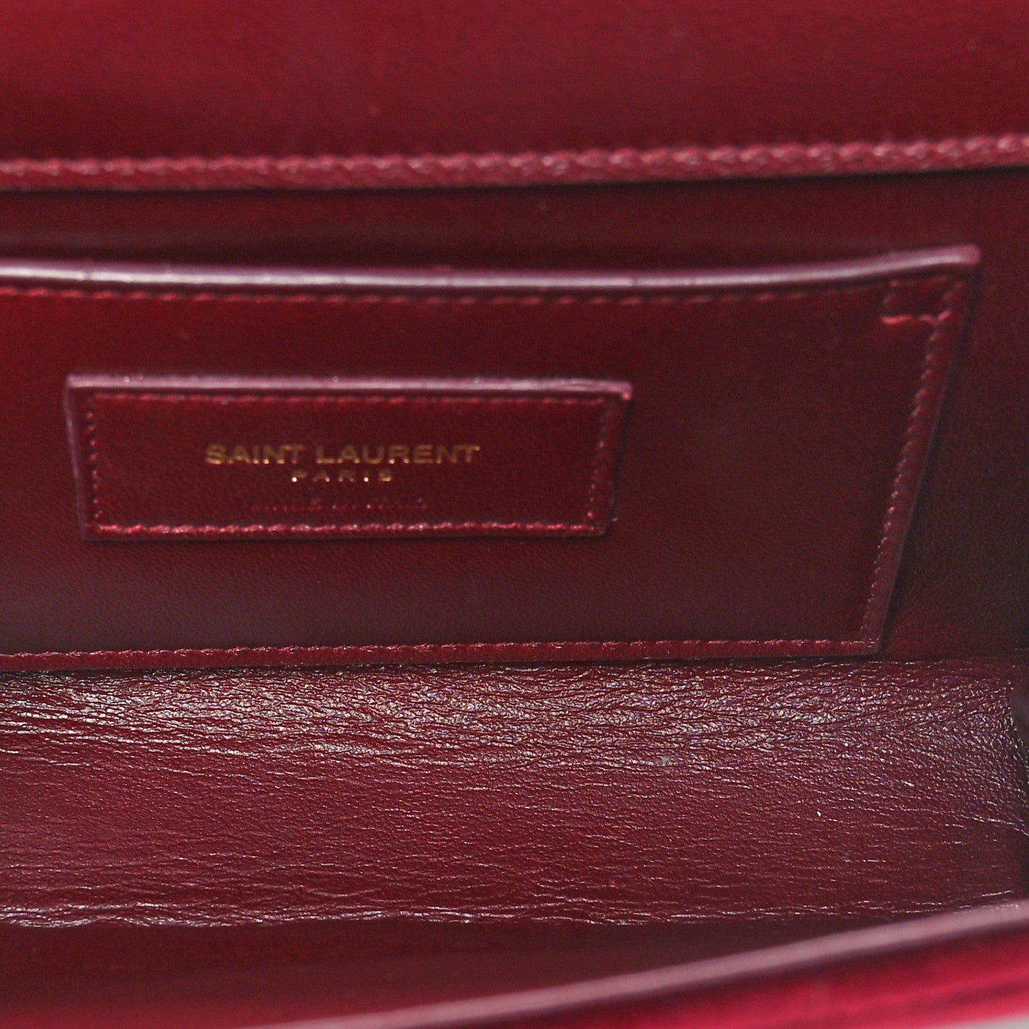 Saint Laurent Velvet Crystal Studded Monogram Small Kate Satchel Red 5 of 9