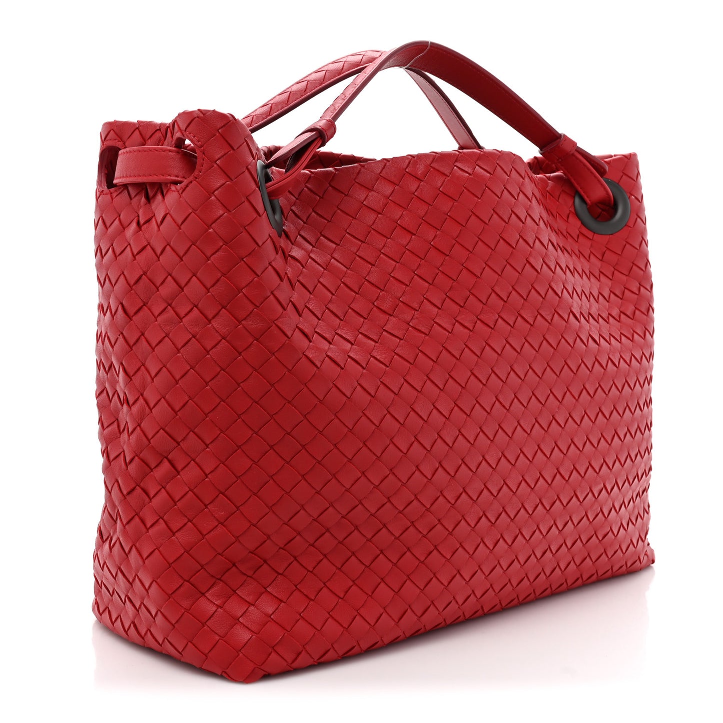Nappa Intrecciato Bella Tote Red