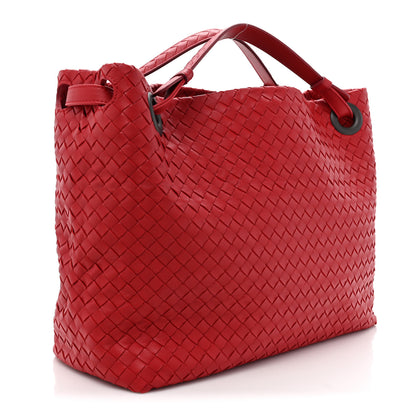 Bottega Veneta Nappa Intrecciato Bella Tote Red 3 of 14
