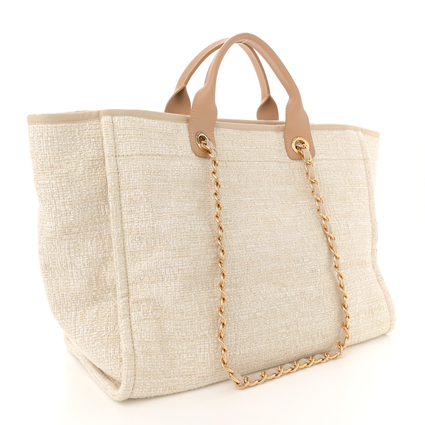 Canvas Medium Deauville Tote Light Beige