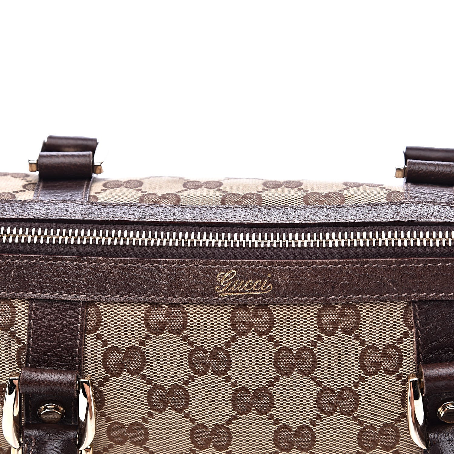 Gucci Monogram Small Abbey Boston Dark Brown 17 of 19