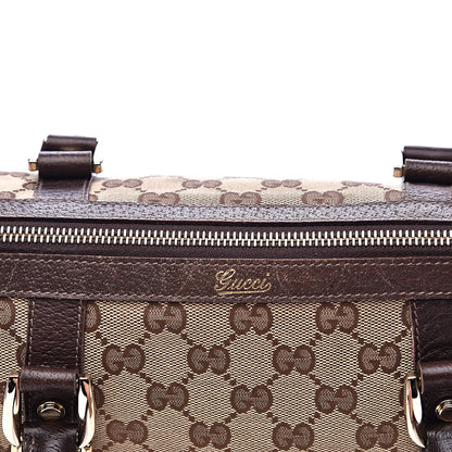 Gucci Monogram Small Abbey Boston Dark Brown 17 of 19