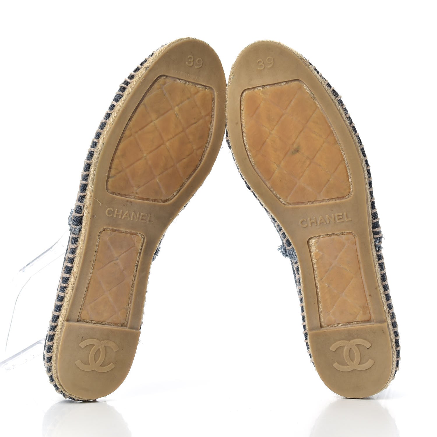 Chanel Linen CC Espadrilles 39 Blue 6 of 11