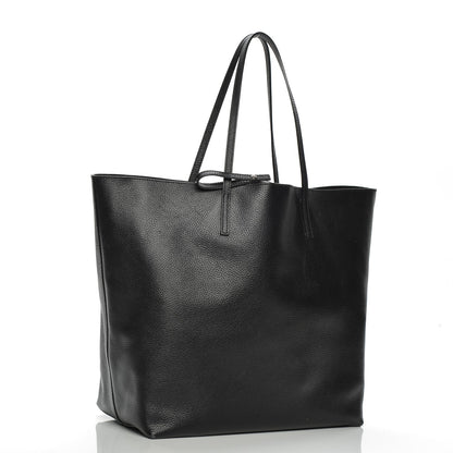 Alexander McQueen Grained Calfskin Skull Open Shopper Tote Black 4 of 10