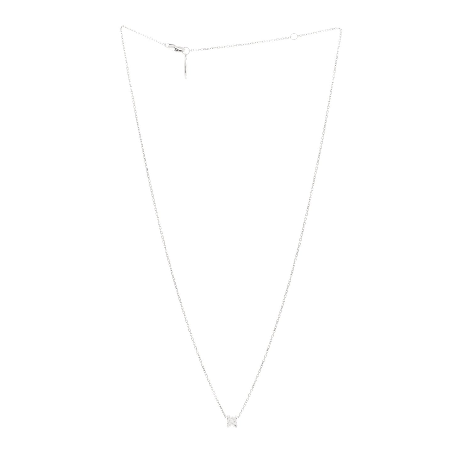 18K White Gold Diamond .56ct C De Cartier Pendant Necklace