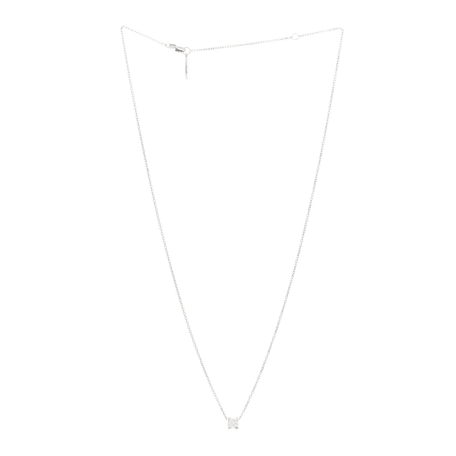Cartier 18K White Gold Diamond .56ct C De Cartier Pendant Necklace 3 of 4