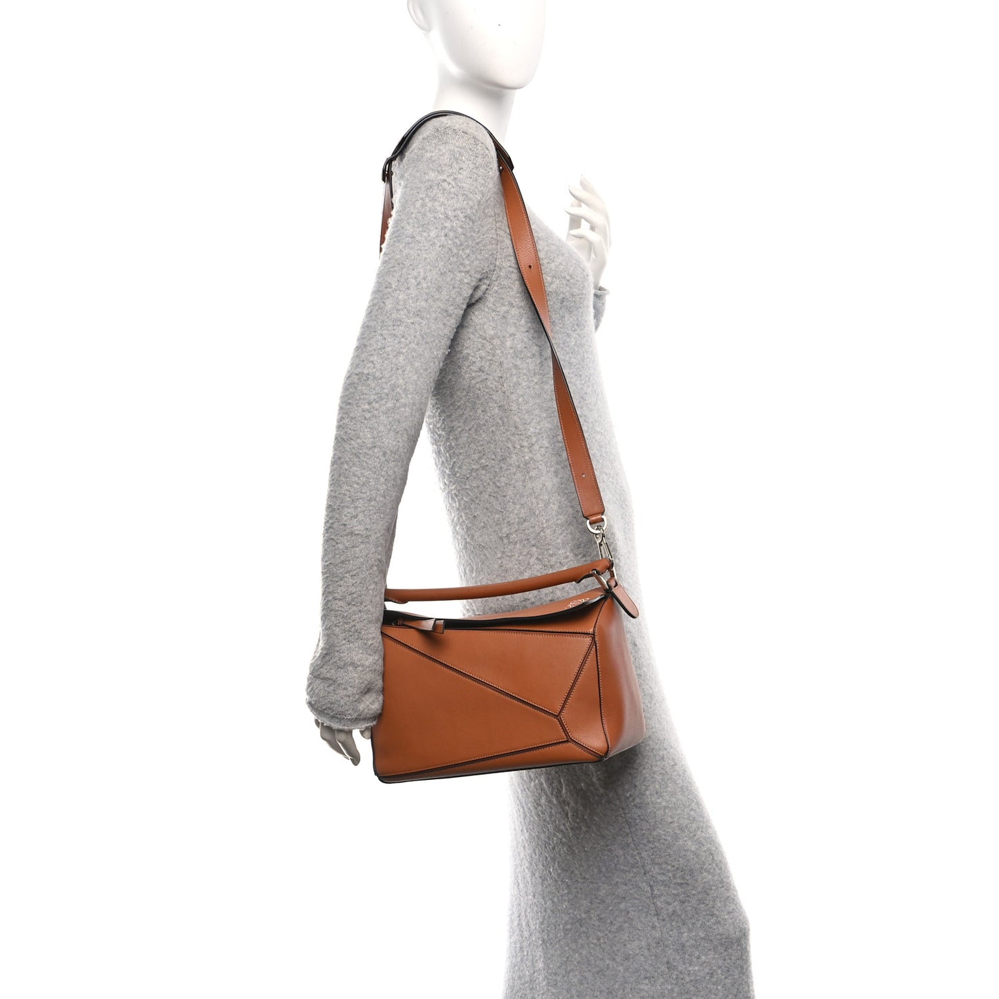 Calfskin Medium Puzzle Bag Tan