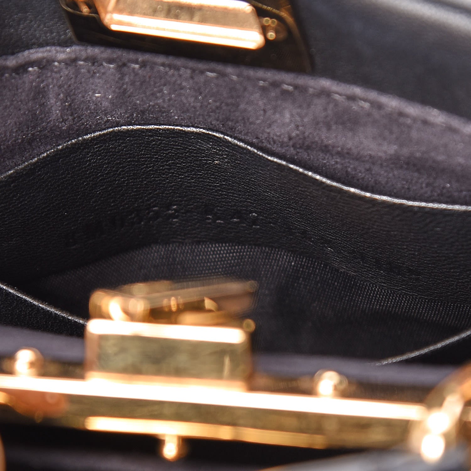 Fendi Nappa Micro Peekaboo Iconic Satchel Black 8 of 10