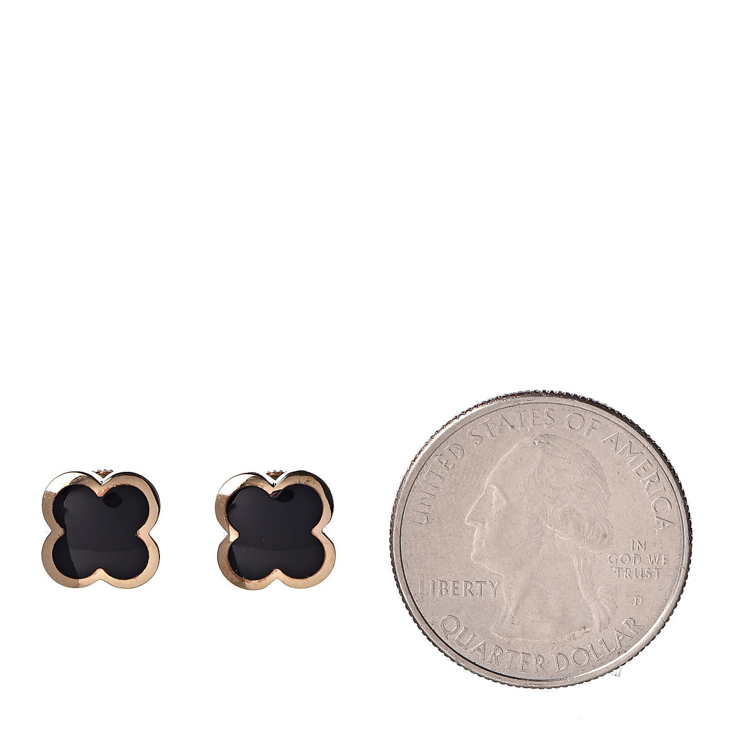 18K Yellow Gold Onyx Pure Alhambra Earrings