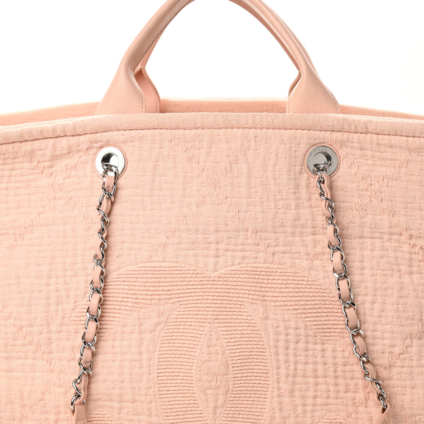 Canvas Extra Large Double Face Shopping Tote Light Pink