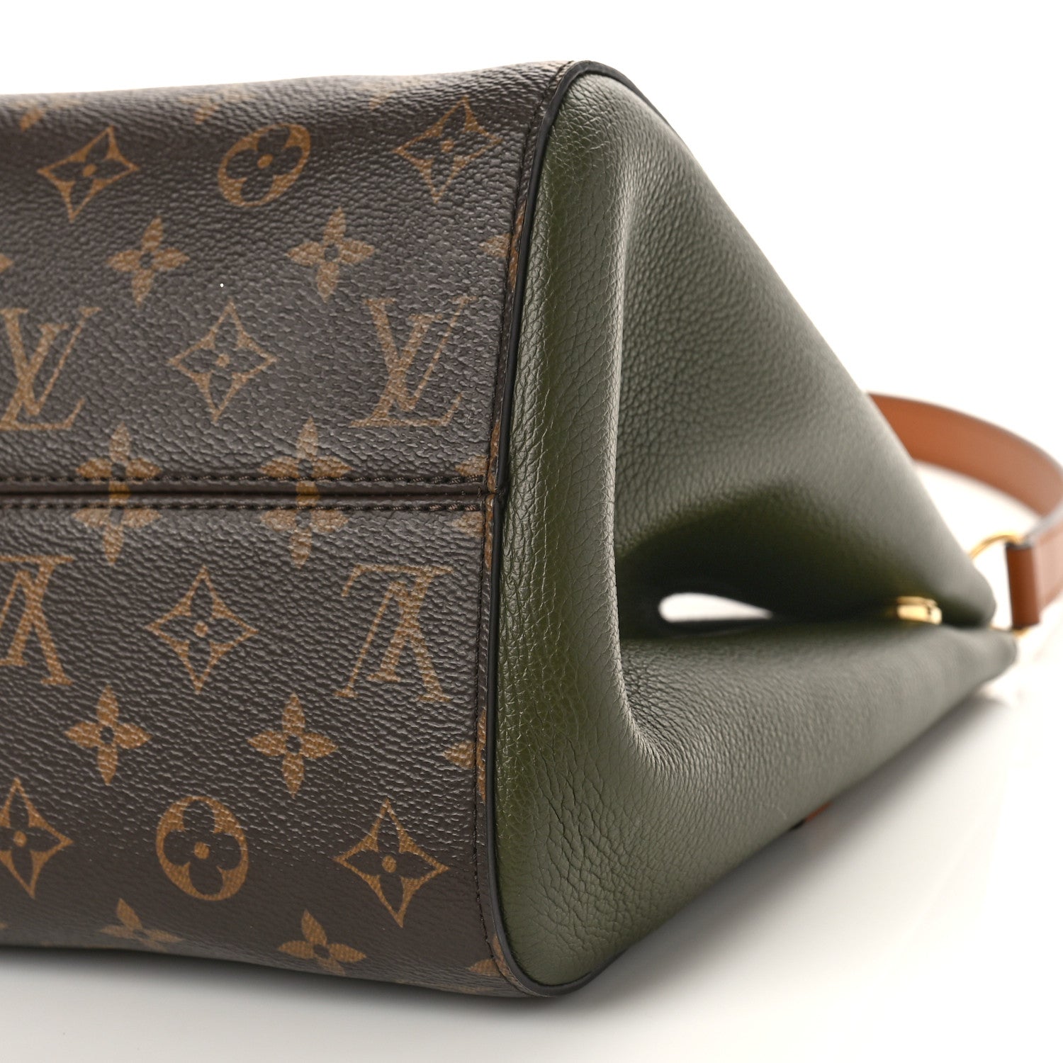 Louis Vuitton Calfskin Monogram Fold Tote PM Cream Khaki Black 8 of 8