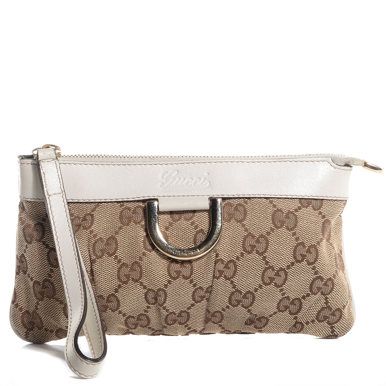 Gucci Monogram D Ring Wristlet White 1 of 7