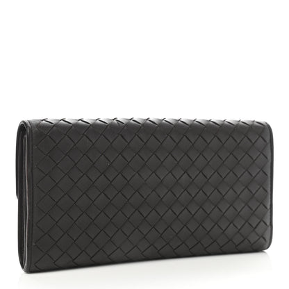 Bottega Veneta Nappa Intrecciato Continental Flap Wallet Ebano 3 of 9