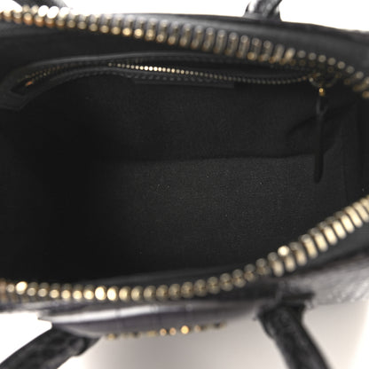 Givenchy Calfskin Crocodile Embossed Mini Antigona Storm Grey 5 of 10