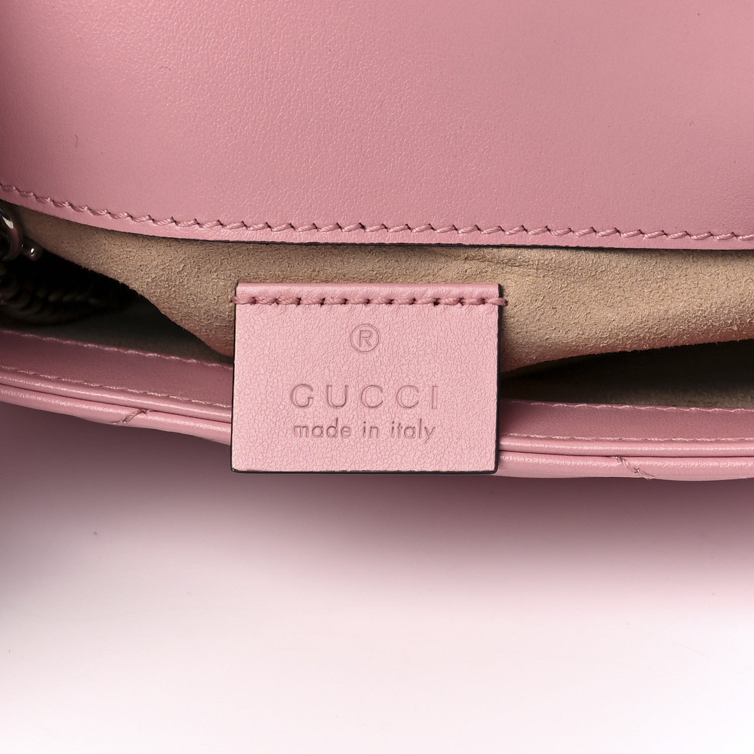Gucci Calfskin Matelasse Super Mini GG Marmont Shoulder Bag Wild Rose 6 of 12
