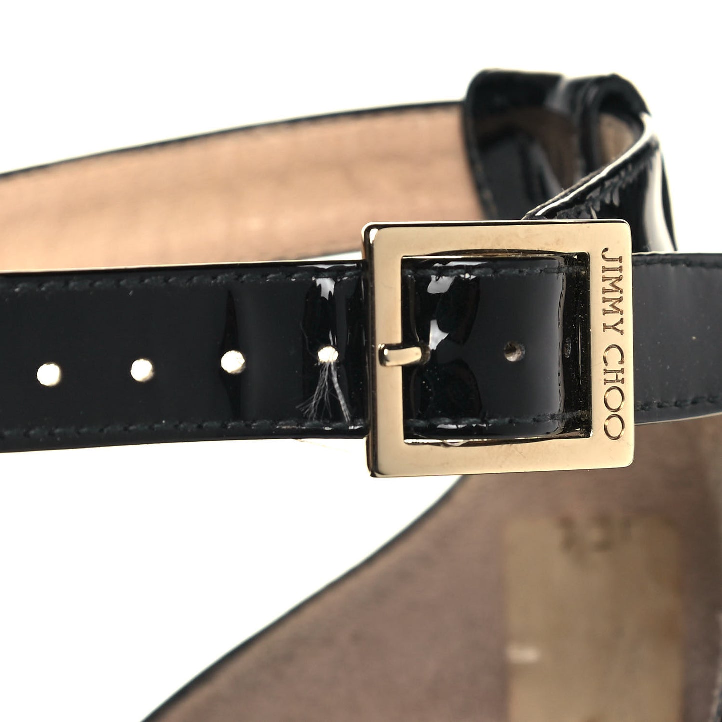 Patent Cork Portia 120 Wedge Sandals 39 Black