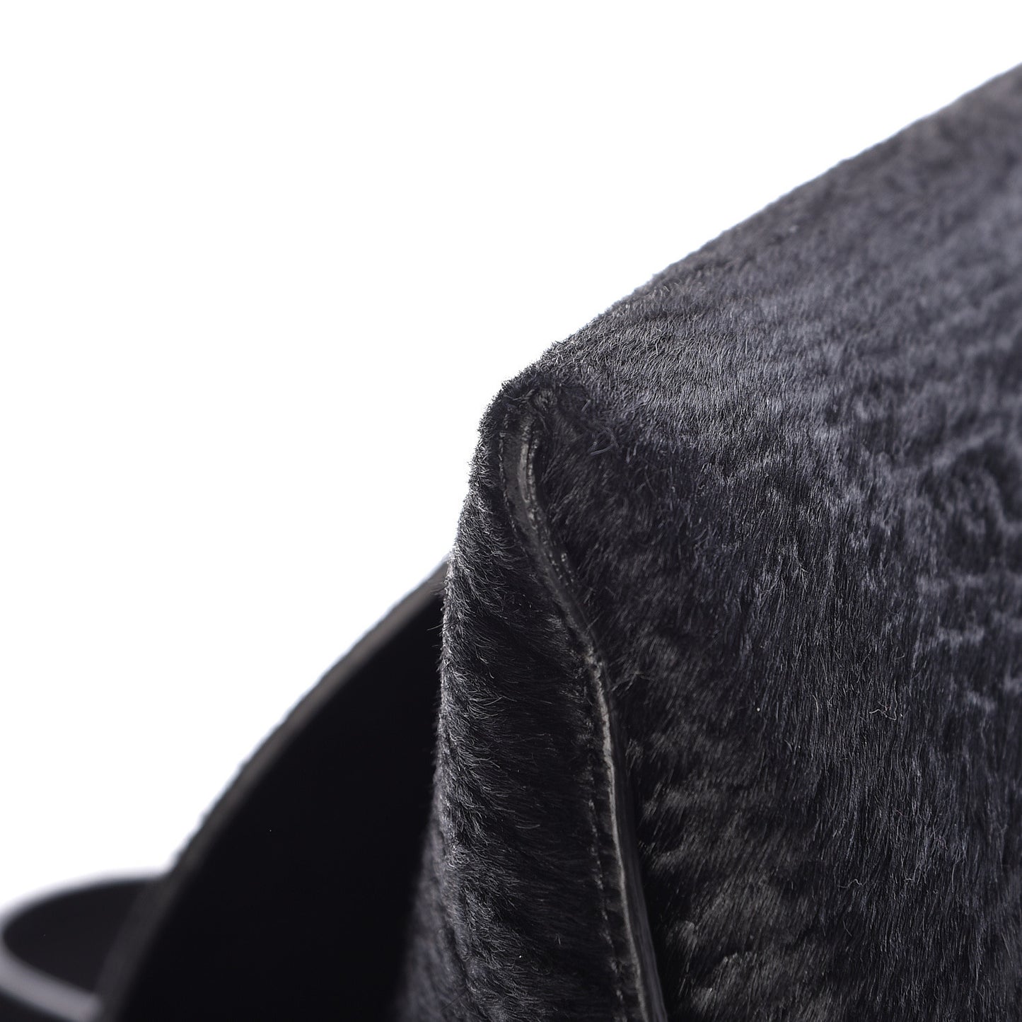 Pony Hair Orb Bag Black