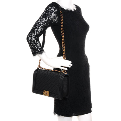 Chanel Caviar Medium Boy Flap Bag Black 2 of 9