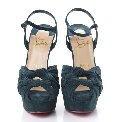 Christian Louboutin Veau Velours Ionescadiva 150 Pumps 37.5 Lagune 2 of 8