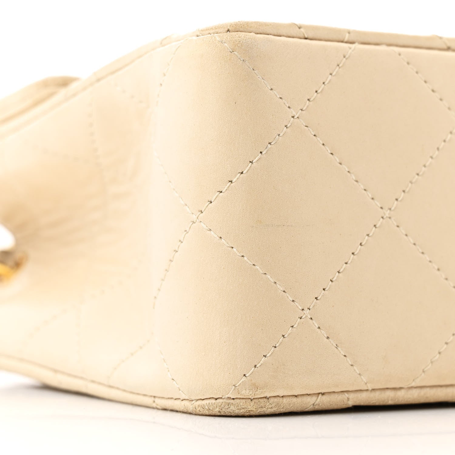 Chanel Lambskin Quilted Mini Square Flap Beige 9 of 14