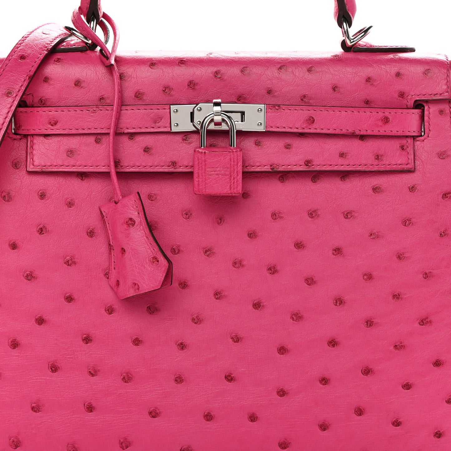 Ostrich Kelly Sellier 25 Rose Tyrien