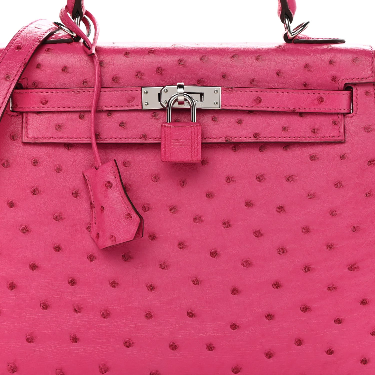 Hermes Ostrich Kelly Sellier 25 Rose Tyrien 8 of 11