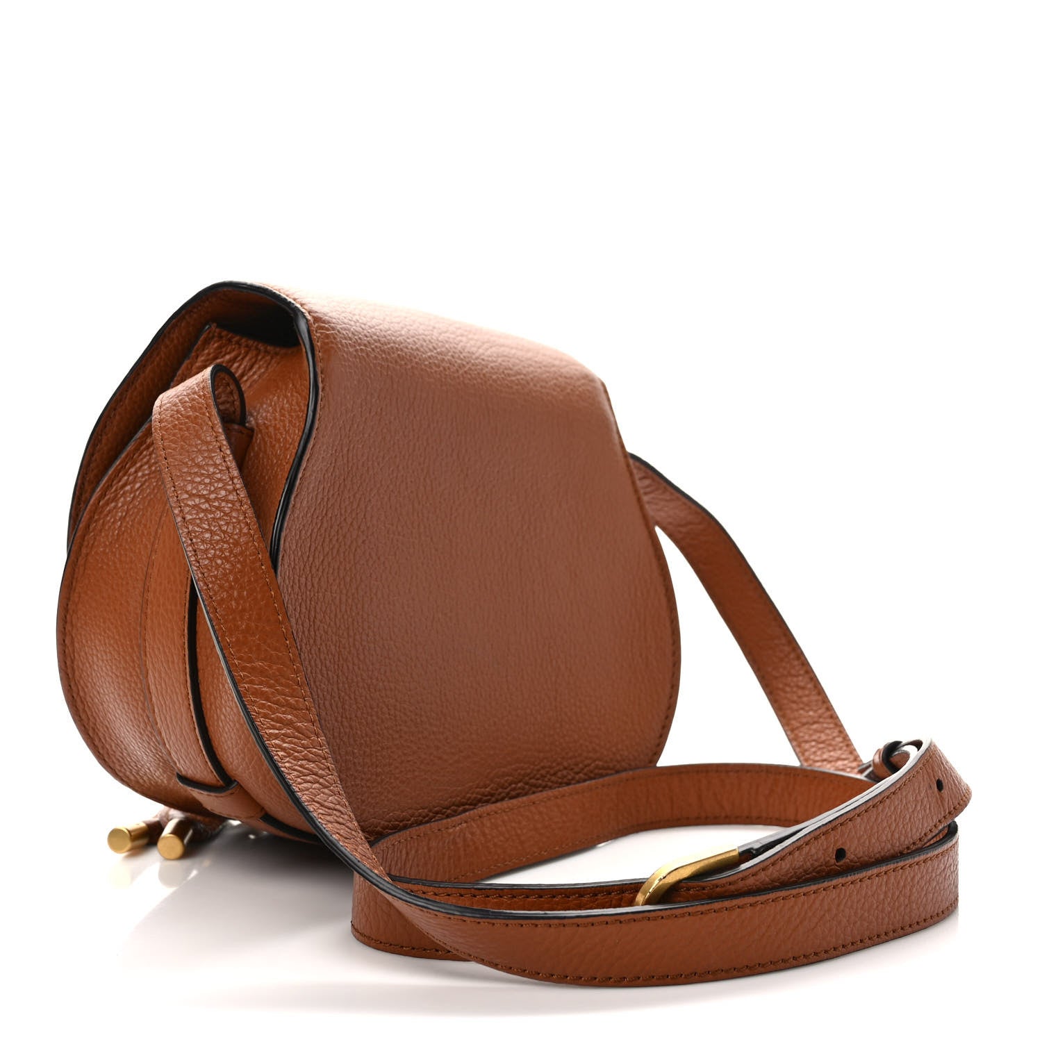 Chloe Calfskin Mini Marcie Round Crossbody Bag Tan 3 of 9