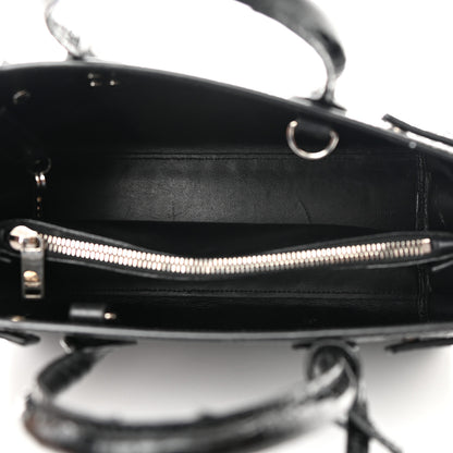 Saint Laurent Calfskin Crocodile Embossed Baby Sac De Jour Black 6 of 20