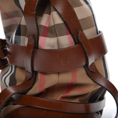 Burberry House Check Bridle Calfskin Medium Gosford Hobo Dark Tan 11 of 19