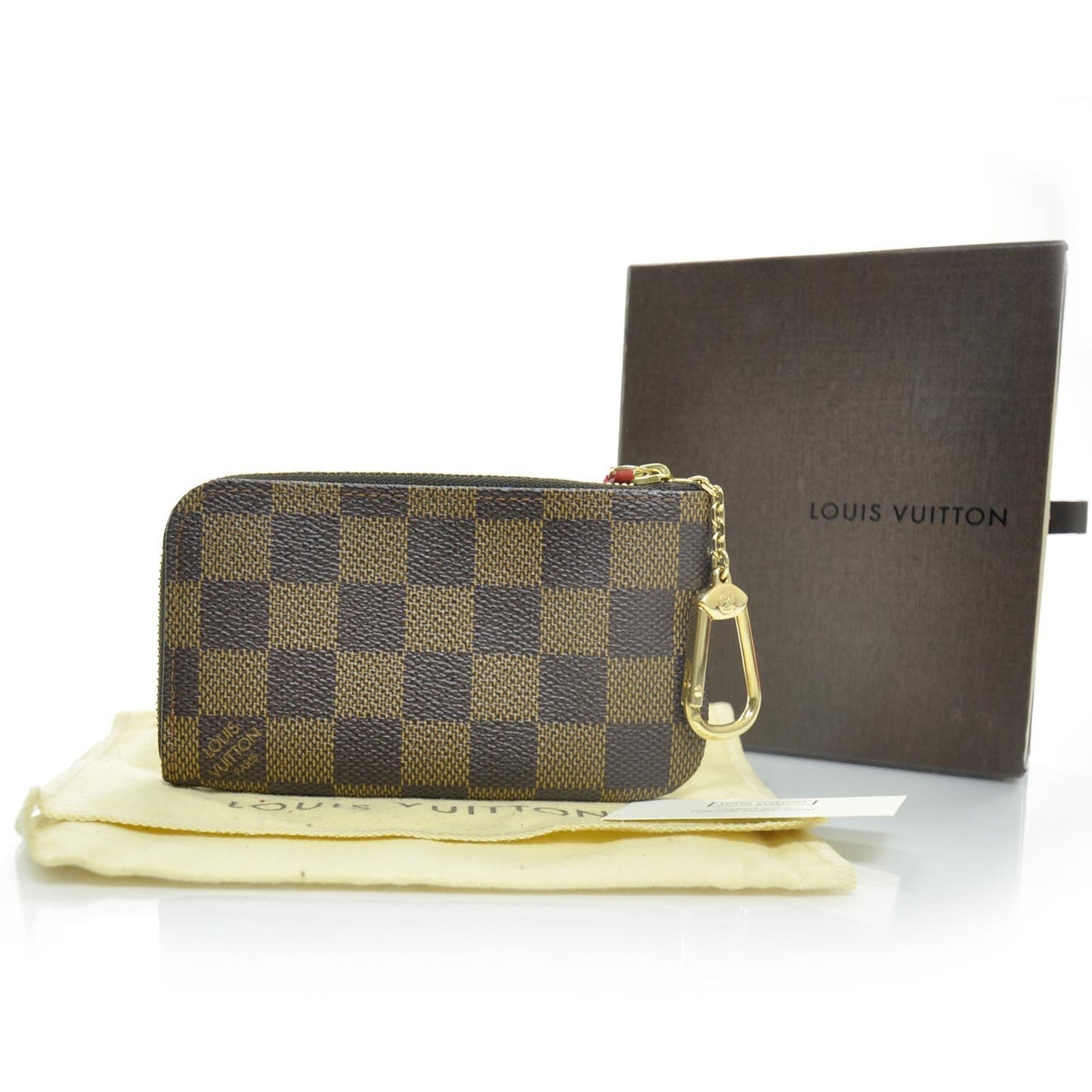 Damier Ebene Complice Trunks and Bags Key Pouch Red