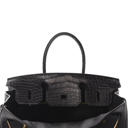 Hermes Togo Matte Alligator Birkin Touch 30 Black 18 of 36