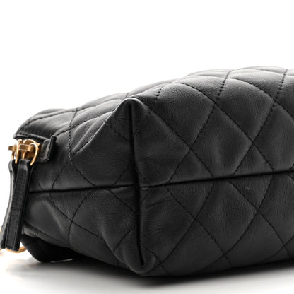 Chanel Calfskin Quilted Mini Bowling Bag Black 9 of 10