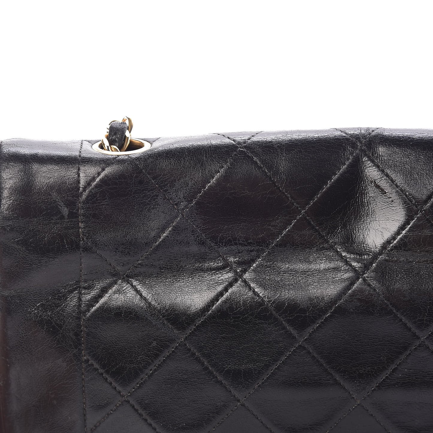 Lambskin Quilted Small Single Flap Black
