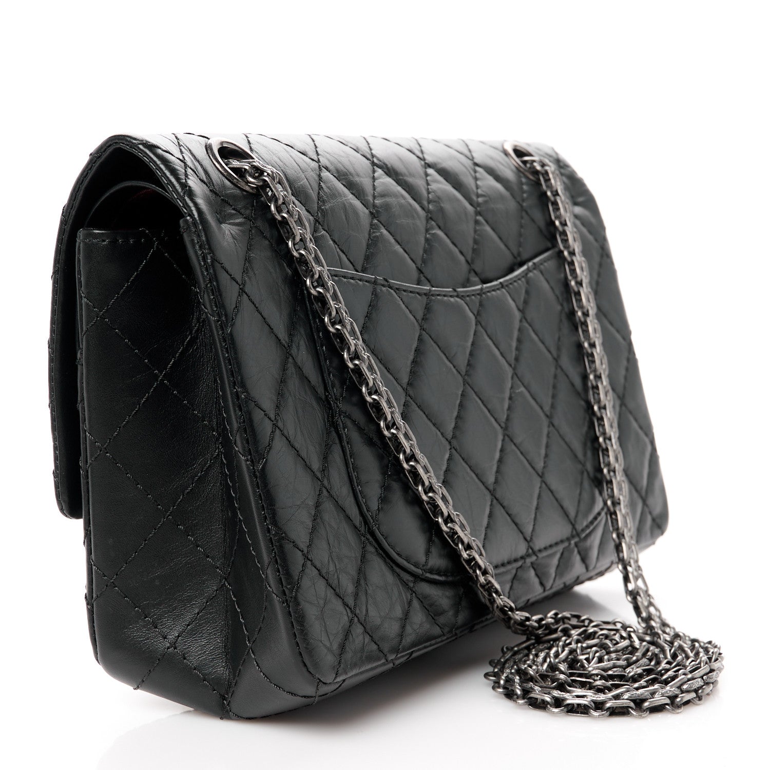 Chanel Aged Calfskin Quilted 2.55 Reissue 225 Flap Black 3 of 10