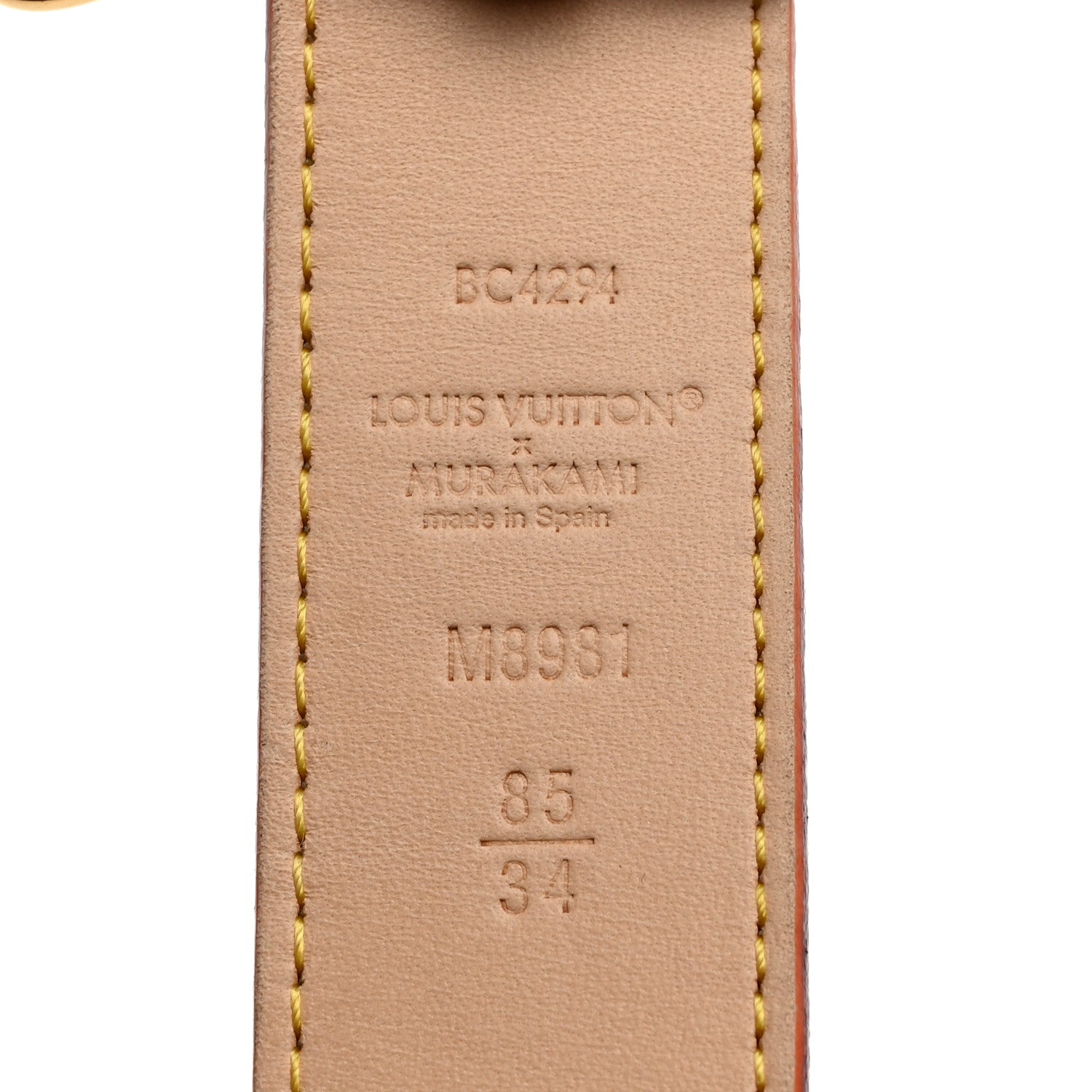 Louis Vuitton LV X TM Monogram Multicolor D Ring Belt 85 34 White
