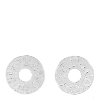 Tiffany Sterling Silver 1837 Circle Earrings 1 of 6