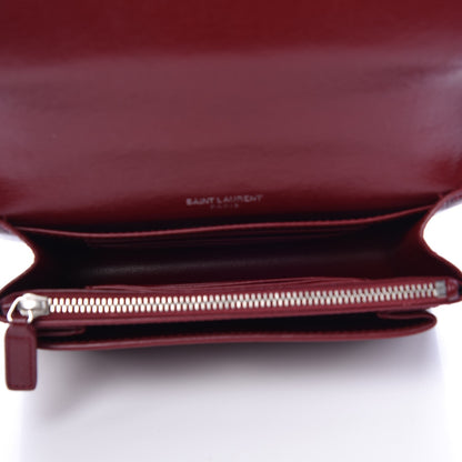 Saint Laurent Calfskin Monogram Sunset Chain Wallet Palissandre 5 of 8