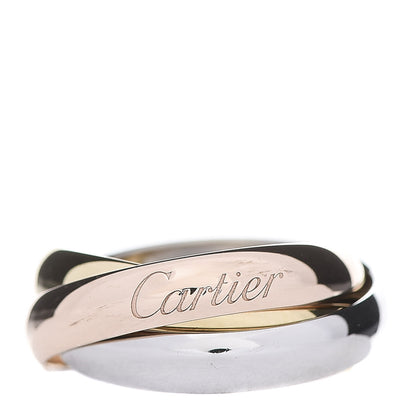 Cartier 18K Pink Yellow White Gold Classic Trinity Ring 49 4.75 1 of 6