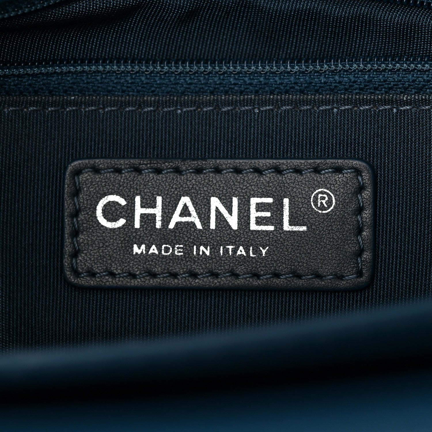Chanel Lambskin Quilted Large Natural CC Flap Navy 7 of 14