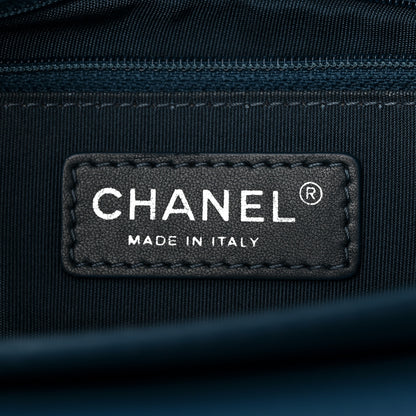Chanel Lambskin Quilted Large Natural CC Flap Navy 7 of 14
