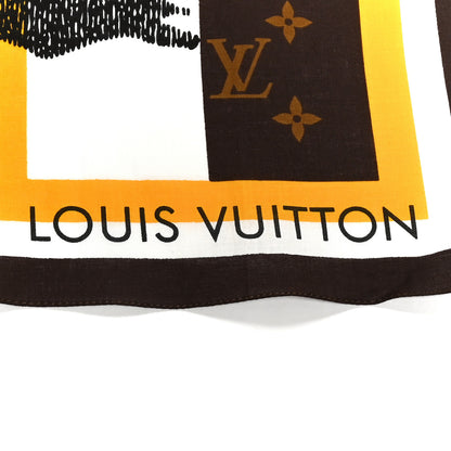 Louis Vuitton Cotton Monogram Groom Square Scarf 2 of 5