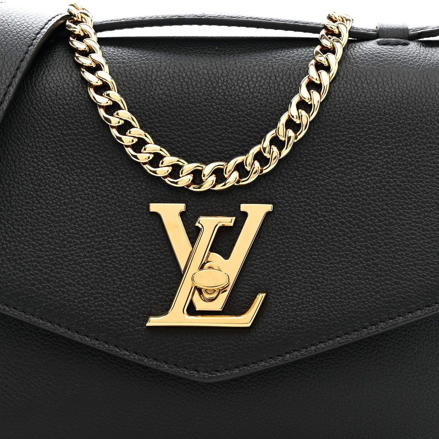 Louis Vuitton Grained Calfskin Lockme Oxford Black 7 of 9