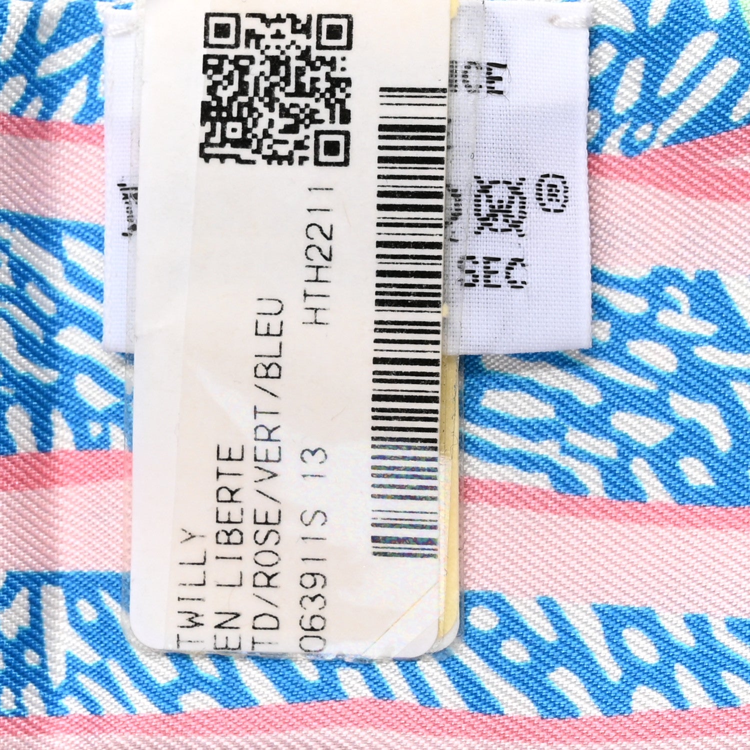 Hermes Silk En Liberte Twilly Rose Vert Bleu 3 of 4